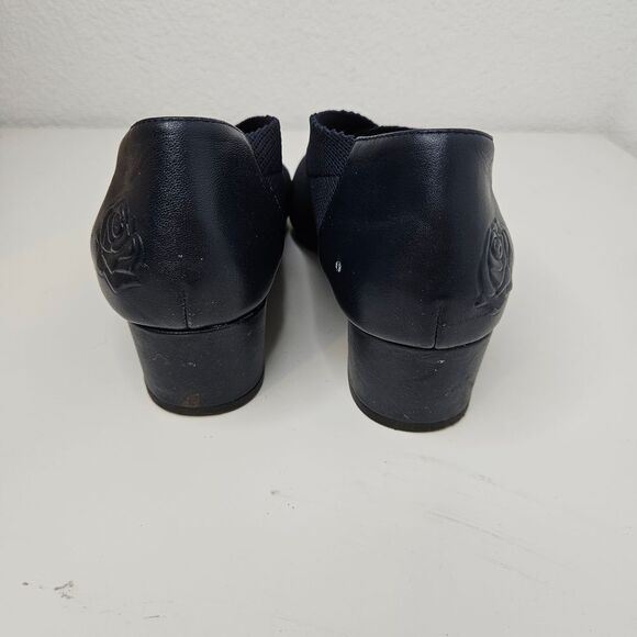 Taryn Rose Knit Shooties Bayrose, Navy, Women's Size 10 - Picture 3 of 5